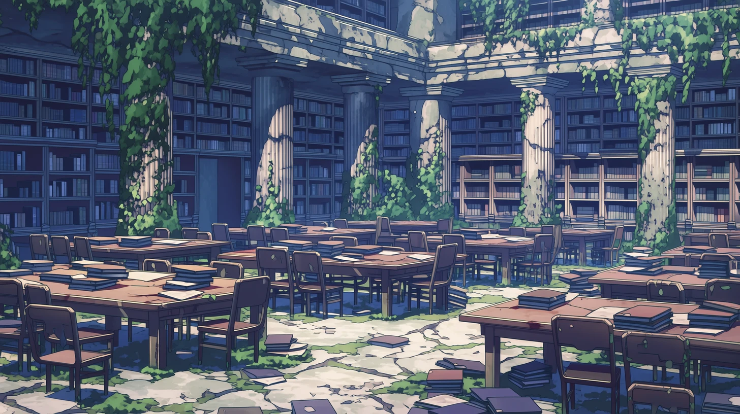 学園の図書館