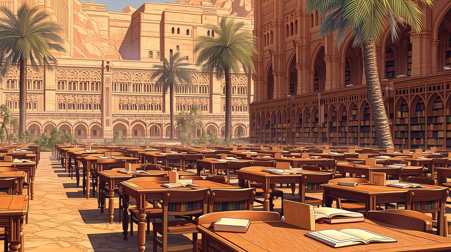 学園の図書館