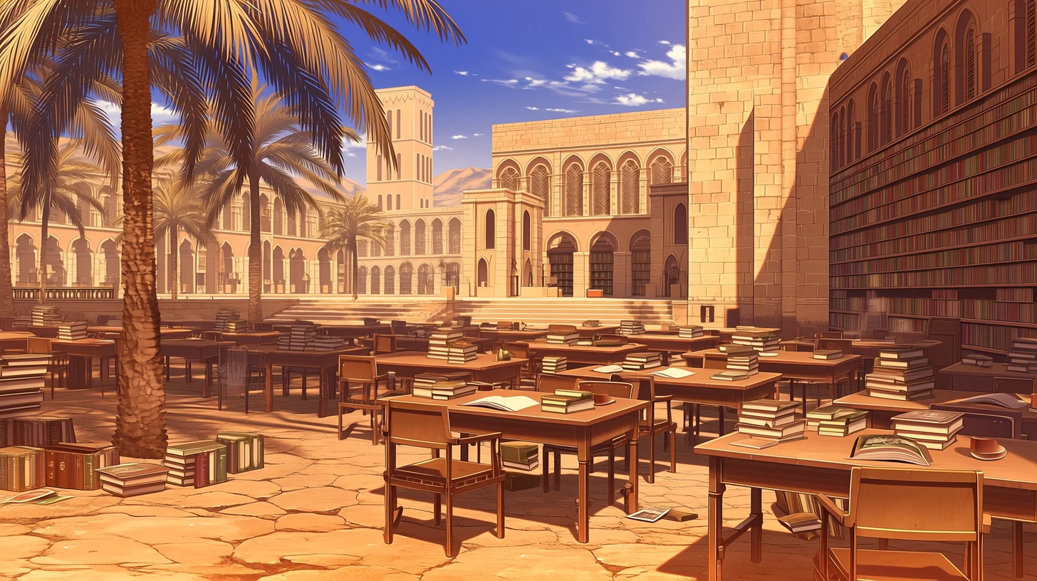 学園の図書館