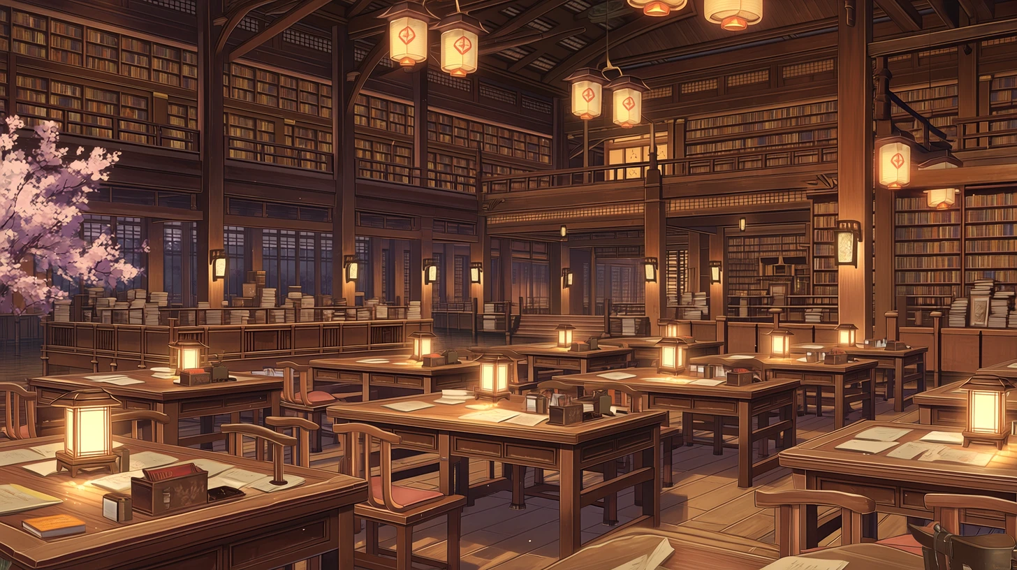 学園の図書館