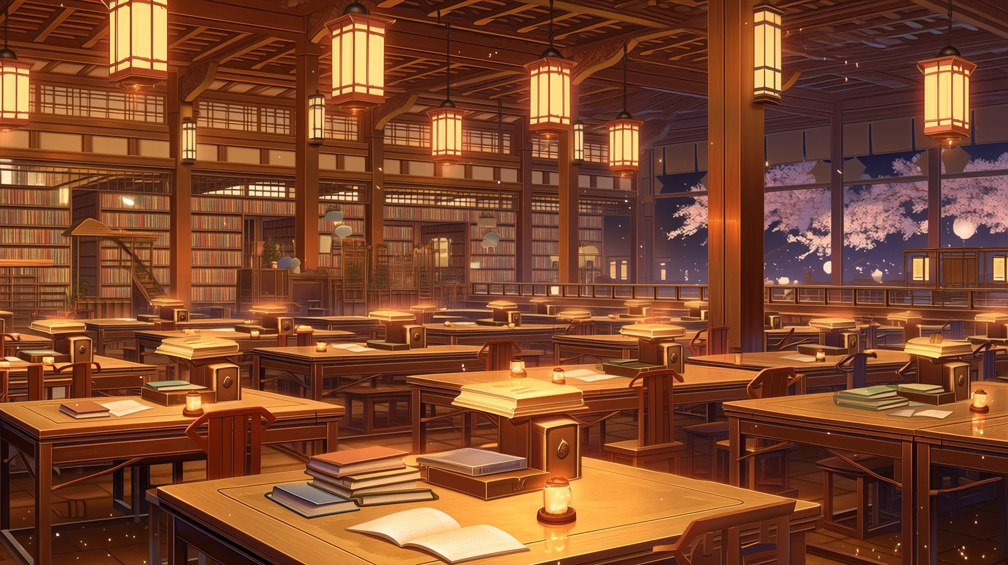 学園の図書館